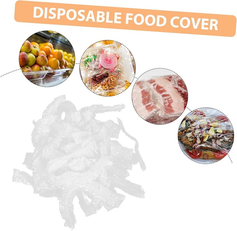 Reusable Elastic Stretch Lids 100Pcs Food Storage Bowl Covers Tear Resistant For Kitchen Leftovers Picnics - Image 3
